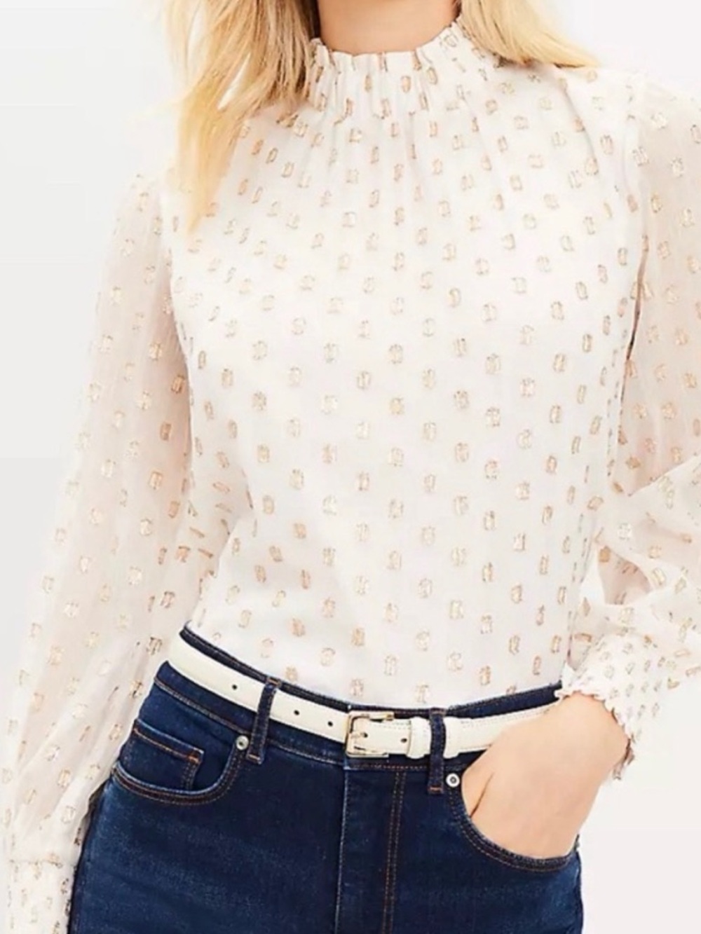 LOFT Ruffle Blouse - Picture 2 of 5